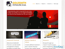 Tablet Screenshot of goldsmithfinancial.net